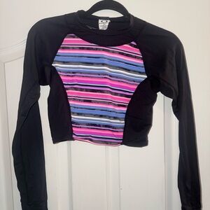 Oakley Black and Multicolor Women's Swim Top